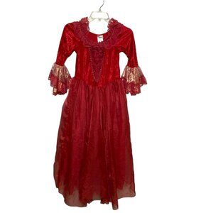 Disney Store Princess Belle Christmas Dress Gown Girls Size L 10 / 12 NO Hood